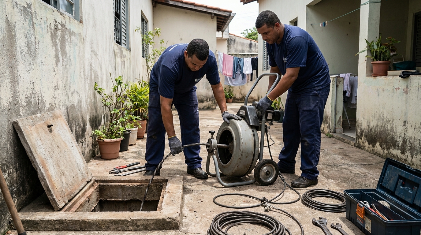 Desentupimento de Coluna Sanitária em Teresina‑PI